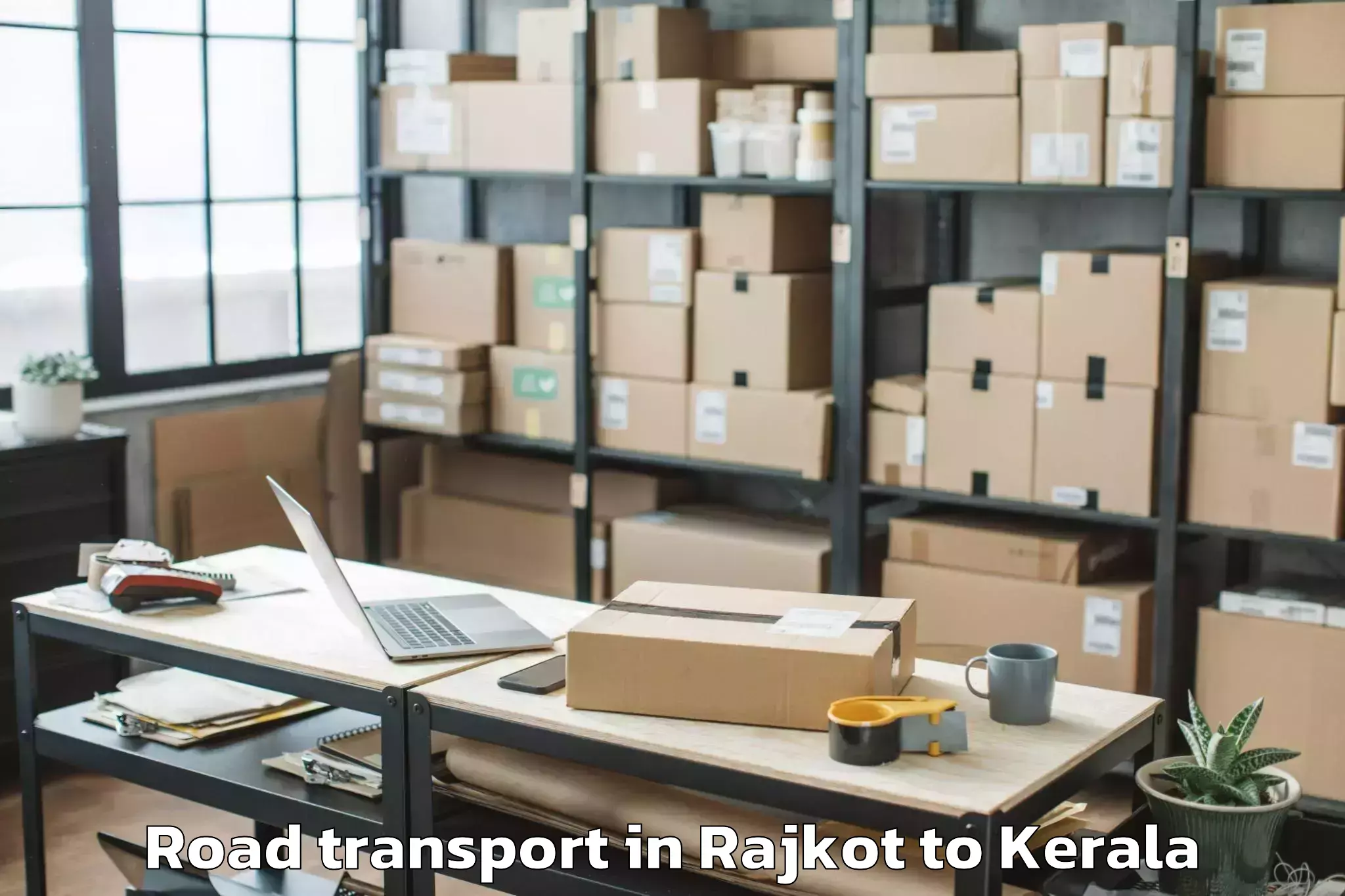 Top Rajkot to Kunnamkulam Road Transport Available